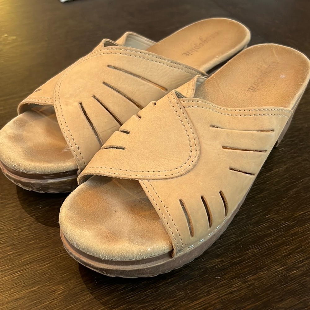 Tan leather shoes